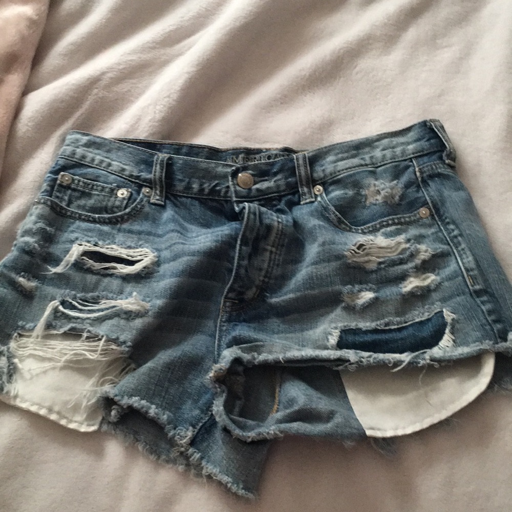 Distressed Jean shorts